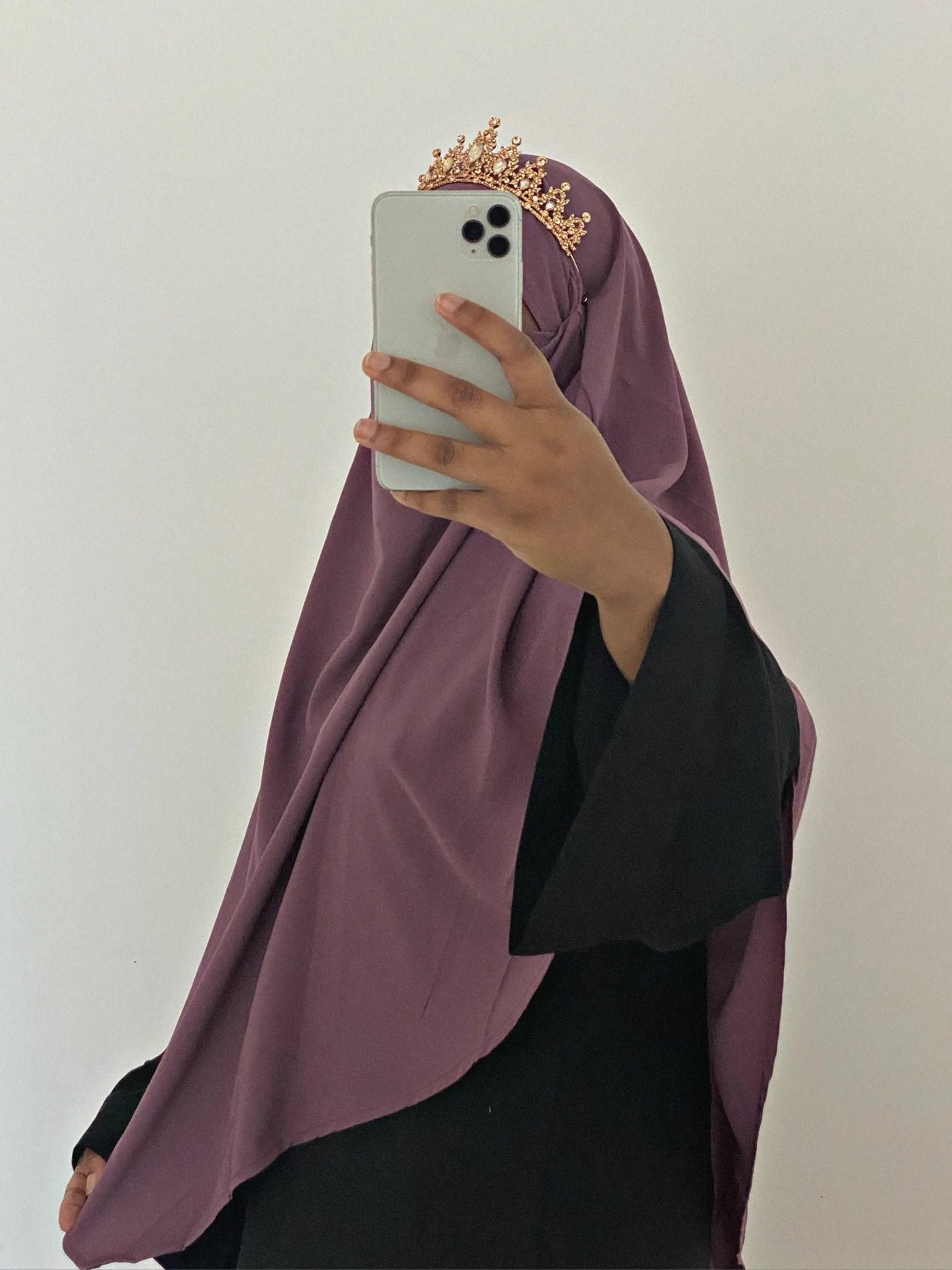 Khimar Long Soie de Médine - Lilac - MON HIJAB MODEST co