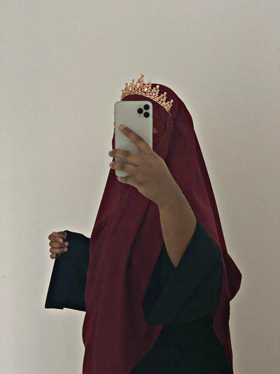 Khimar Soie de Médine - Cerise - MON HIJAB MODEST co