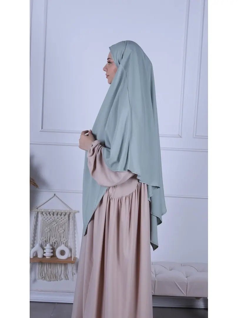 Khimar Soie de Médine - Vert d’eau - MON HIJAB MODEST co