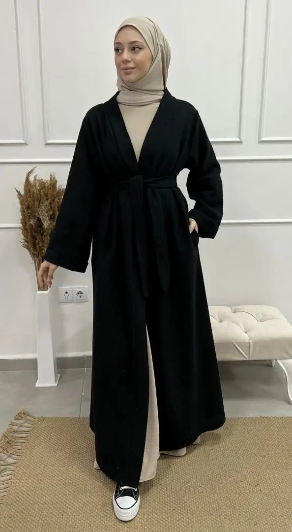 Kimono Dilara - Black - MON HIJAB MODEST co