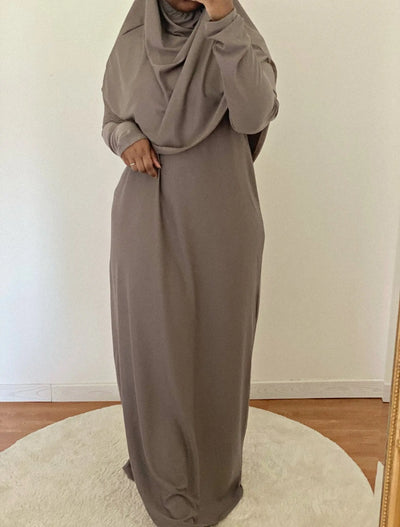 Robe de prière - Gris Taupe - MON HIJAB MODEST co