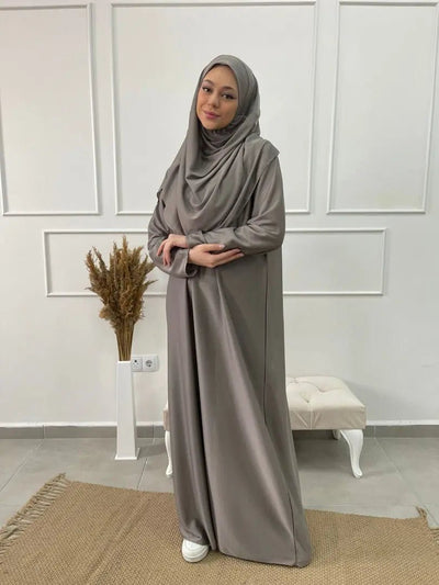 Robe de prière - Gris Taupe - MON HIJAB MODEST co