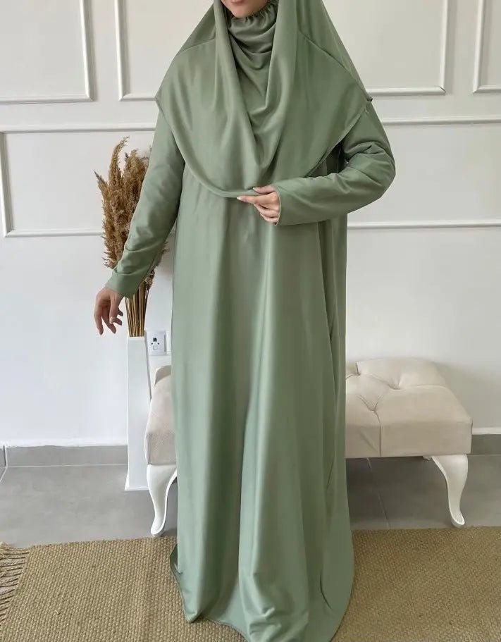 Robe de prière - Vert d’eau - MON HIJAB MODEST co