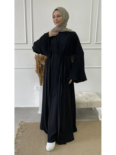 Set Abaya Kimono - Black - MON HIJAB MODEST co