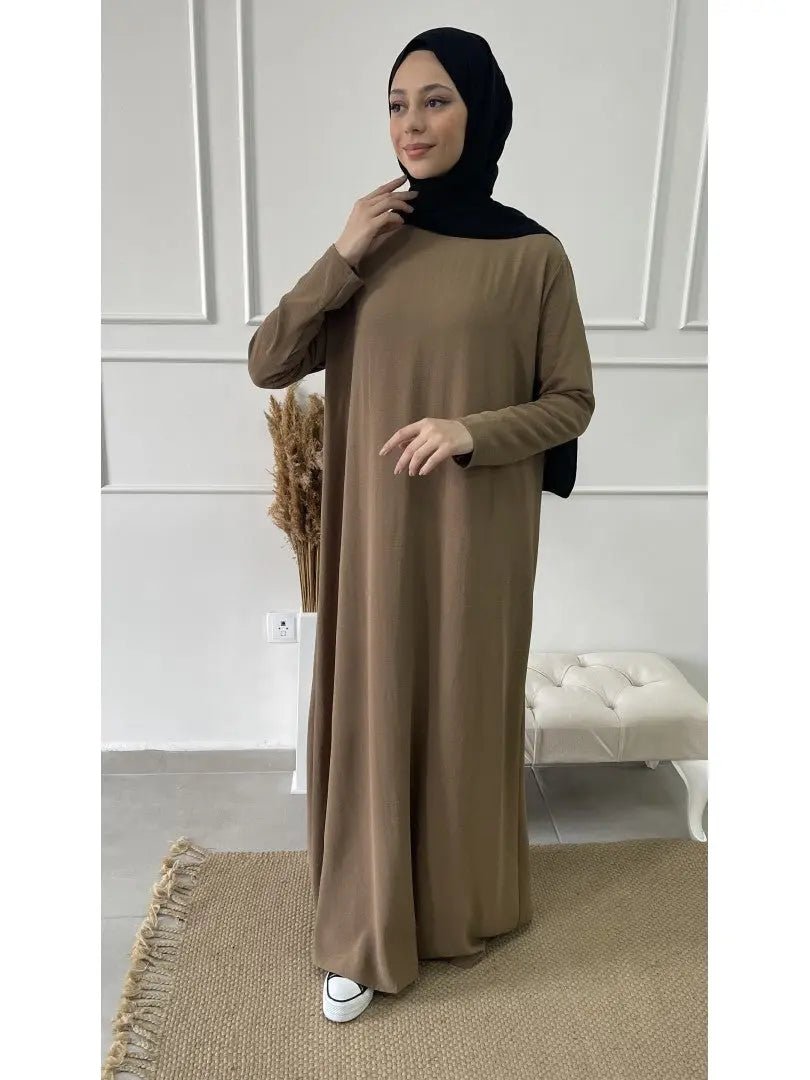 Set Abaya Kimono - Café - MON HIJAB MODEST co