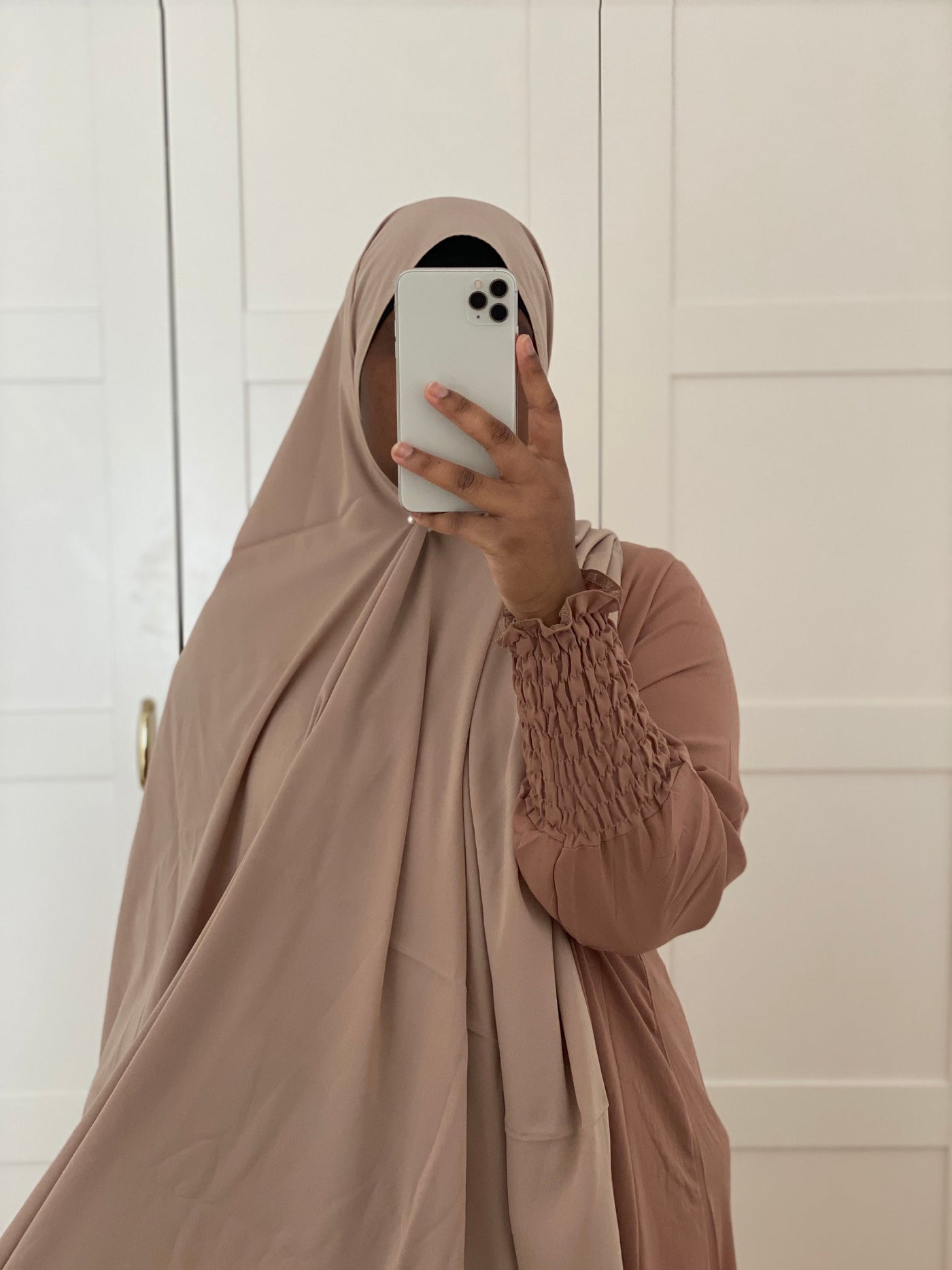 Hijab Soie de Médine - Nude foncé