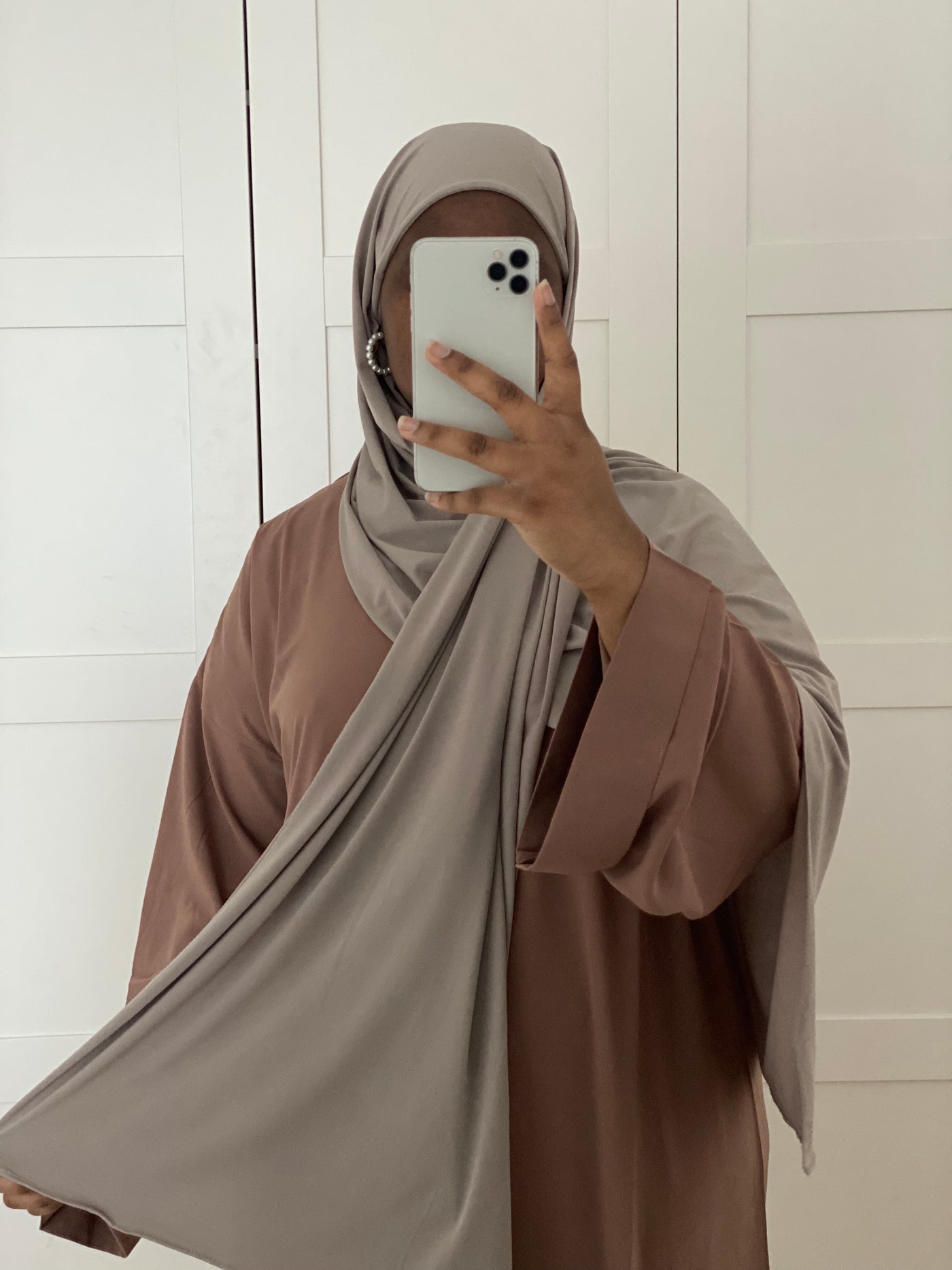 Hijab Jersey à enfiler - Nude foncé