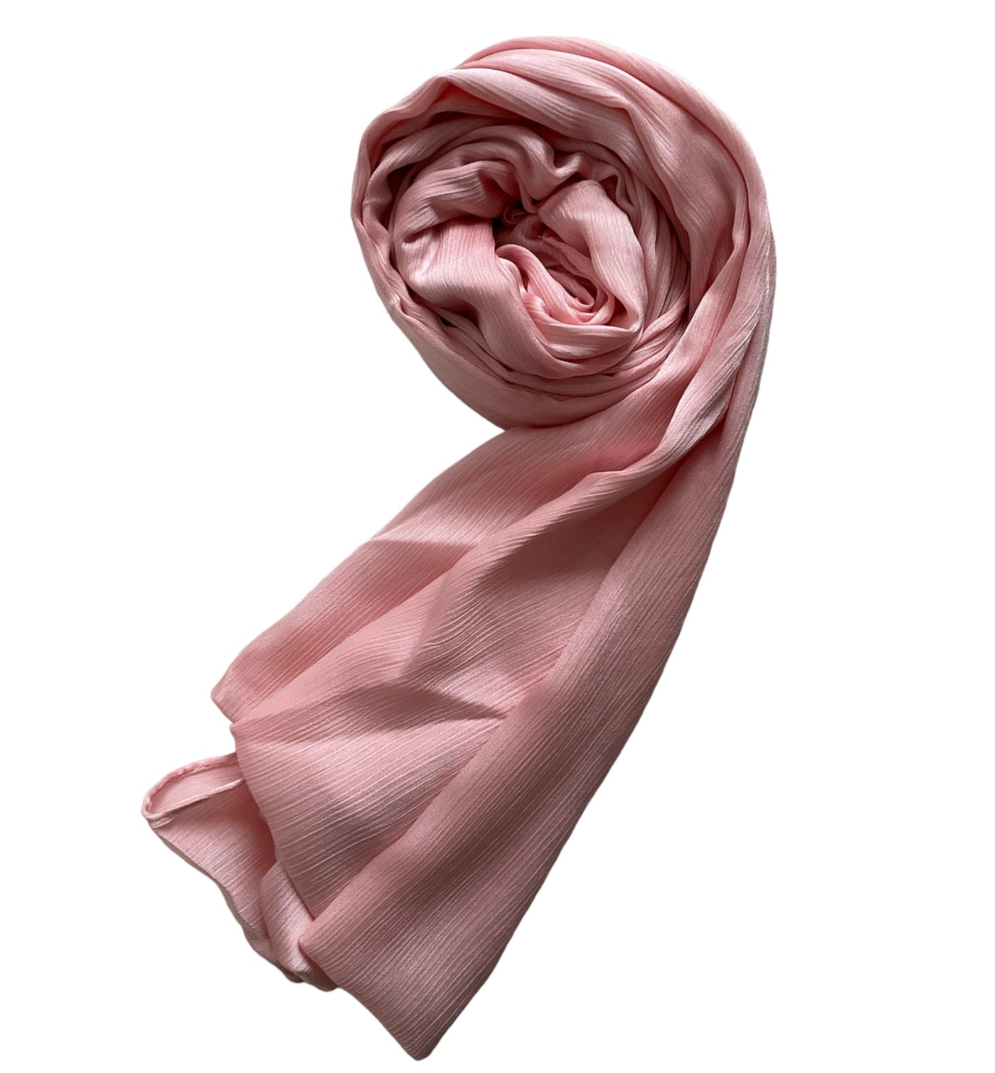 Hijab Satin Plissé - Rose Pastel