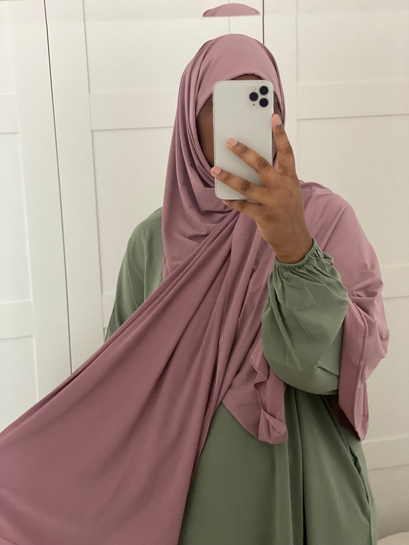 Hijab Jersey luxe à enfiler - Rose des bois
