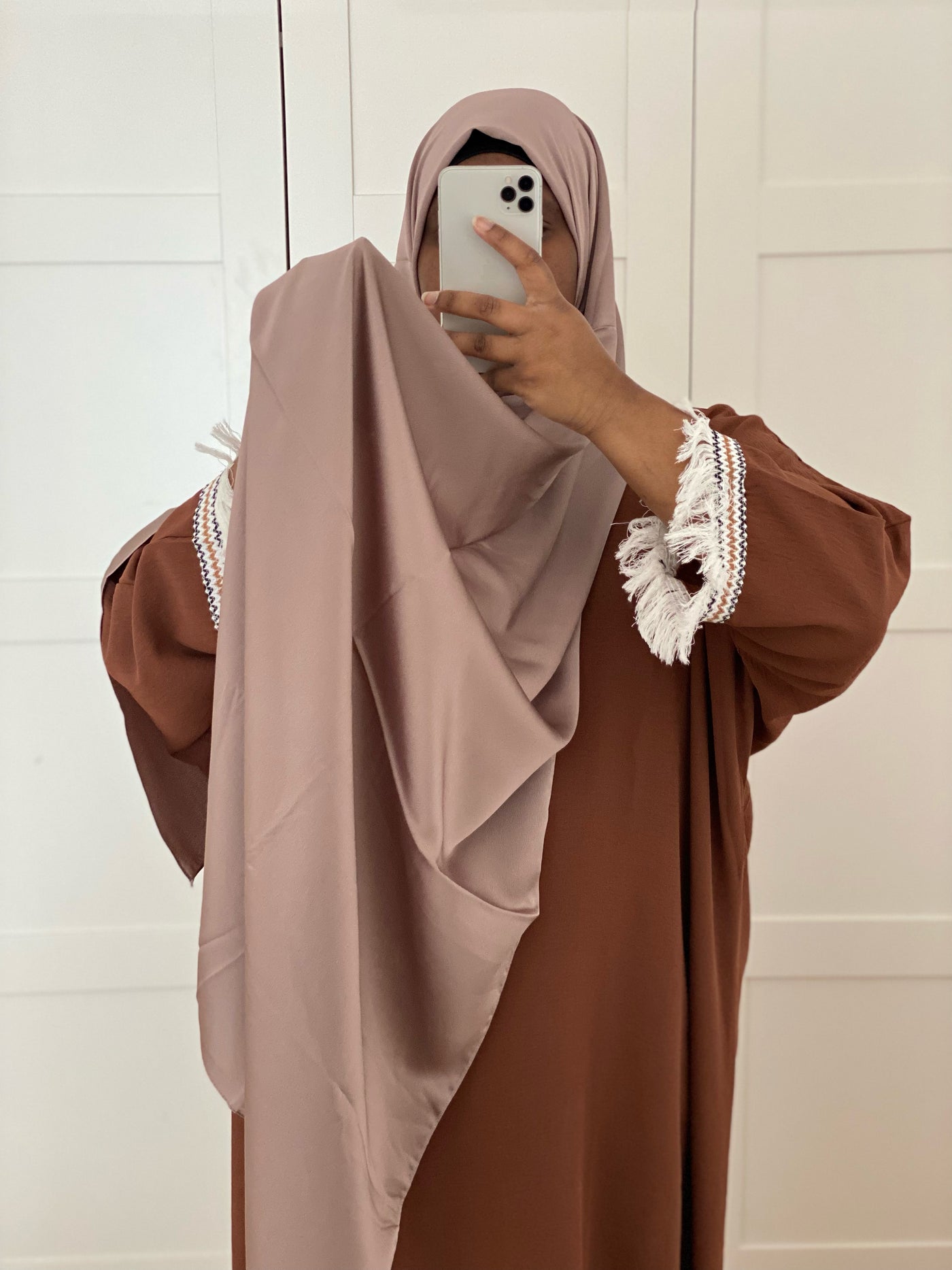 Hijab Satin - Chocolate crème