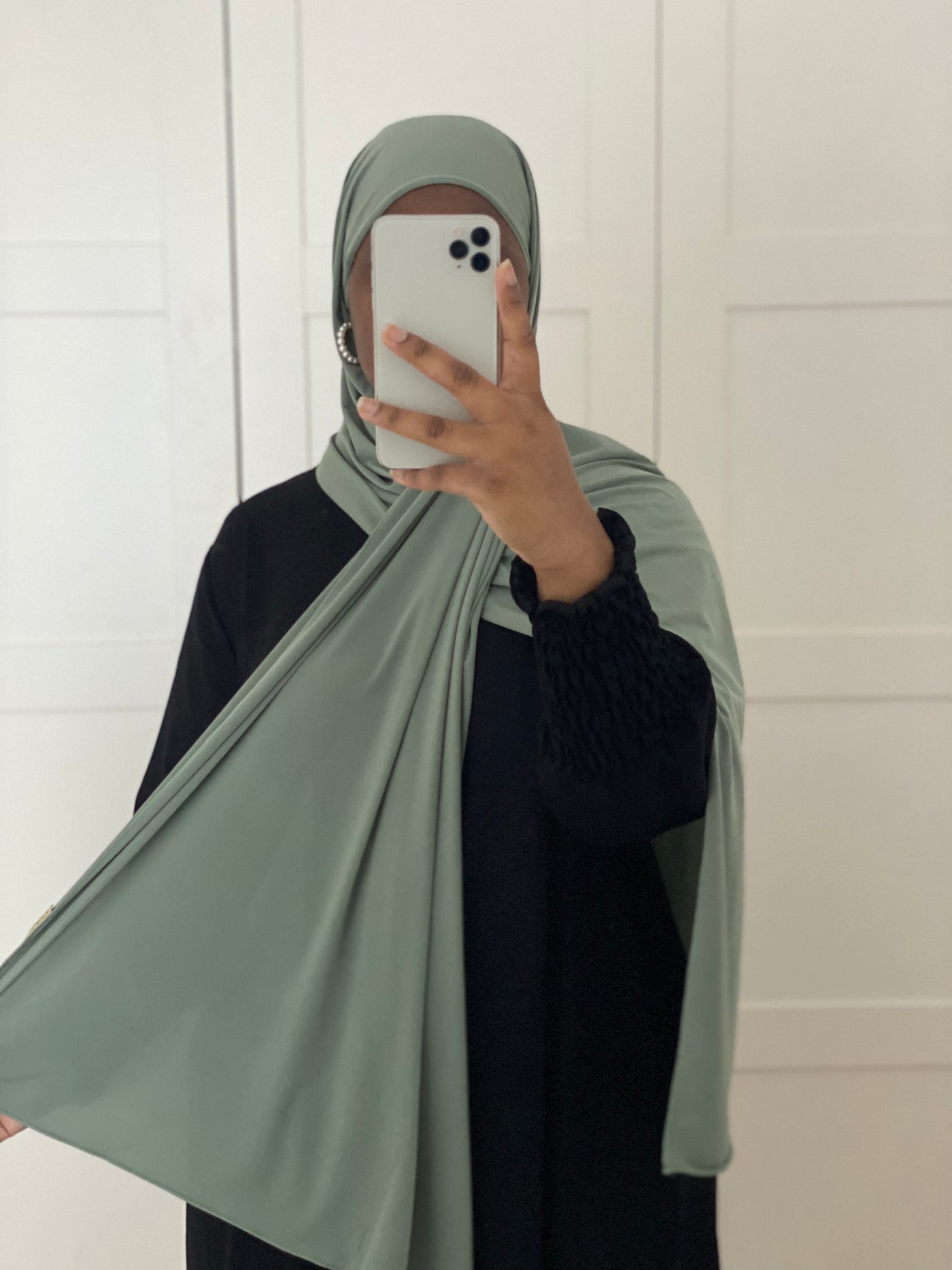 Hijab Jersey luxe à enfiler - Vert d’eau